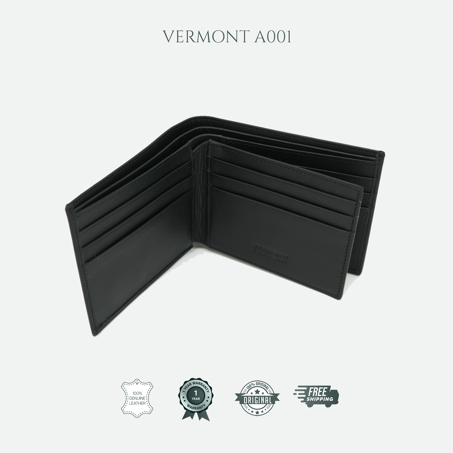 VERMONT A001 Genuine Leather Wallet