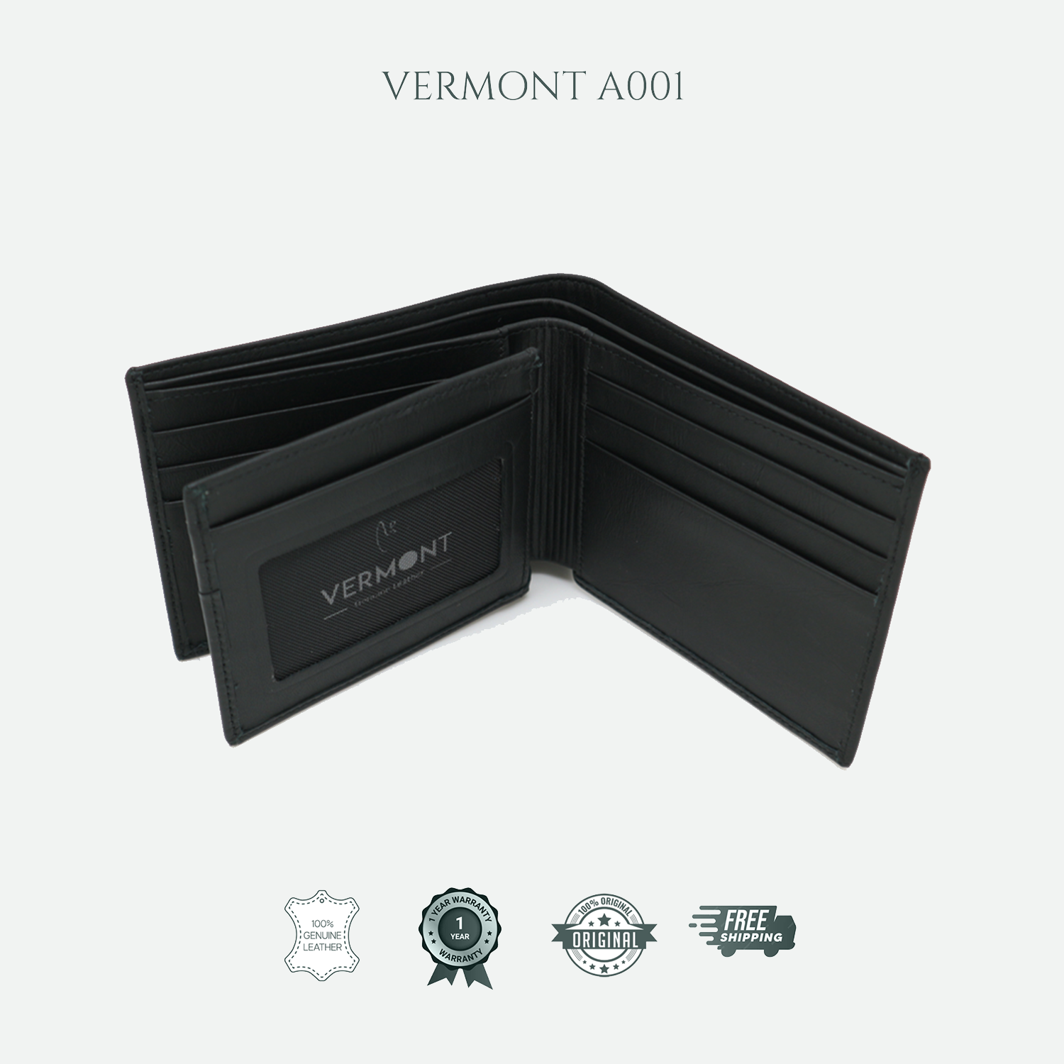 VERMONT A001 Genuine Leather Wallet