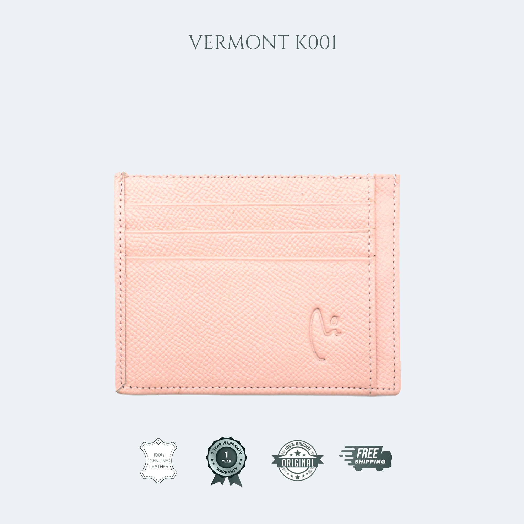 VERMONT K001 Genuine Leather Card Holder