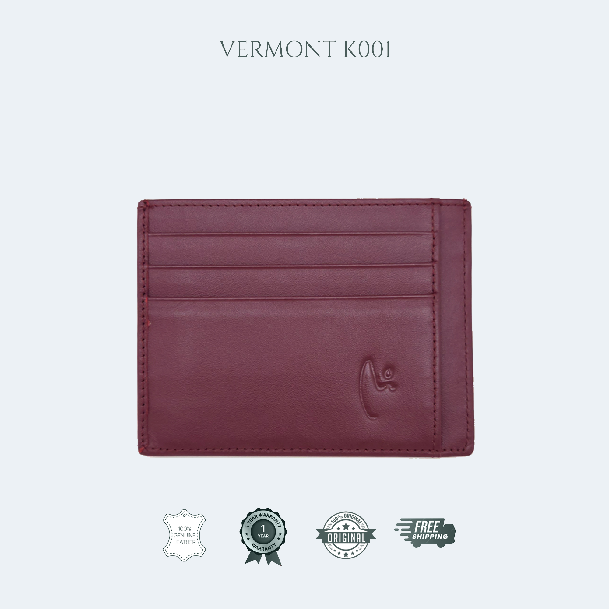 VERMONT K001 Genuine Leather Card Holder