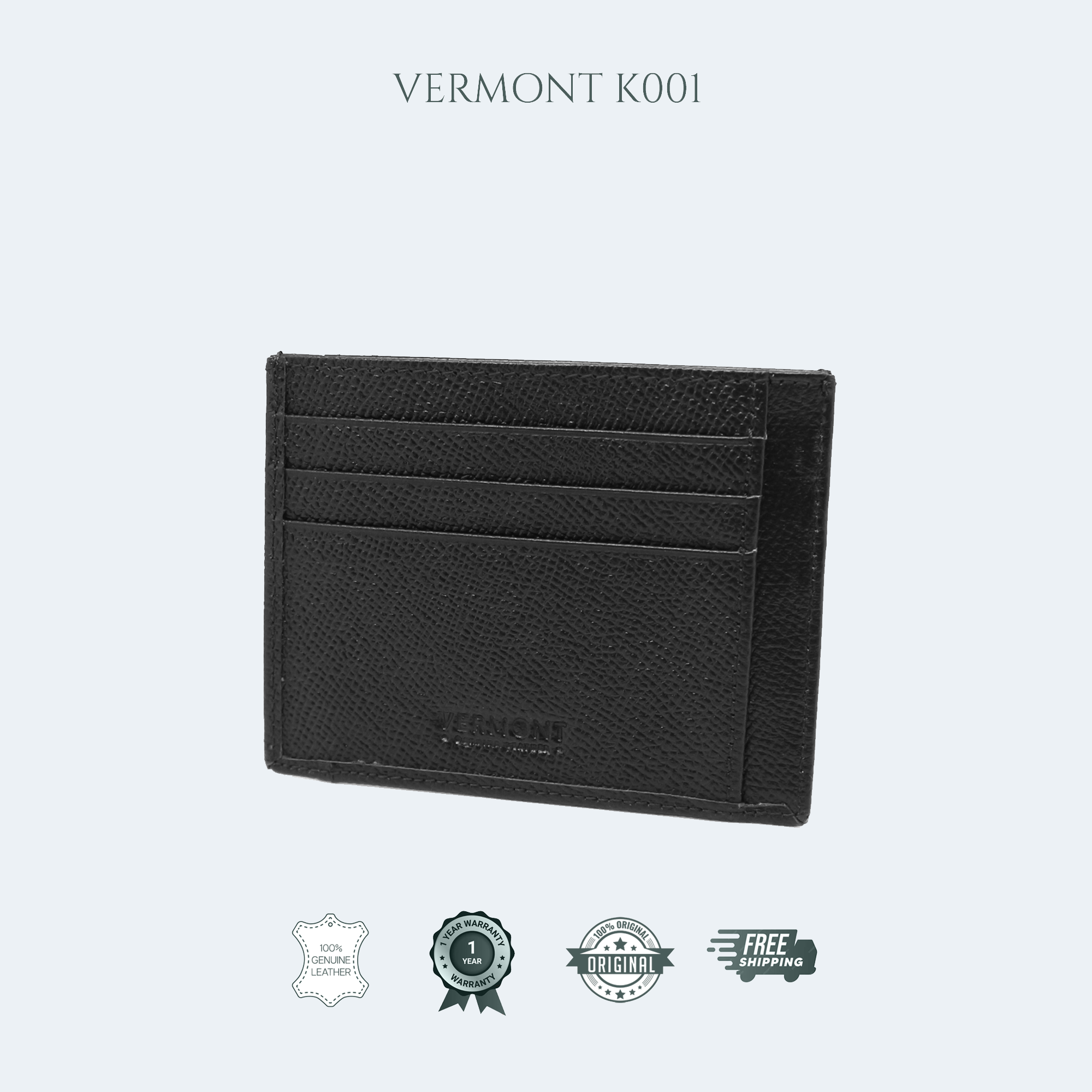 VERMONT K001 Genuine Leather Card Holder