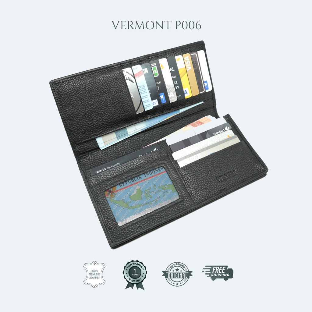 P006 - 13 Cards Long Wallet with Zipper Compartment