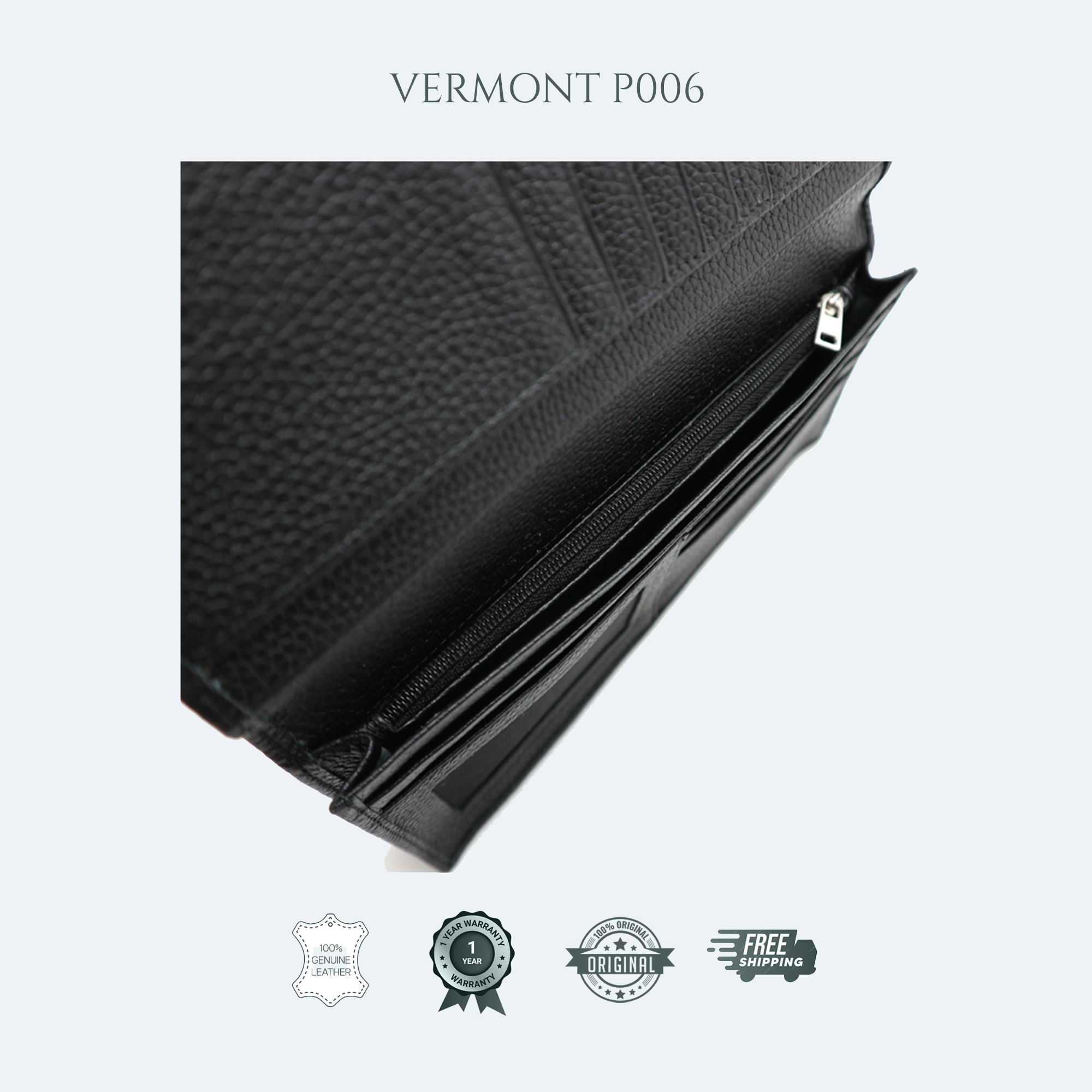 P006 - 13 Cards Long Wallet with Zipper Compartment